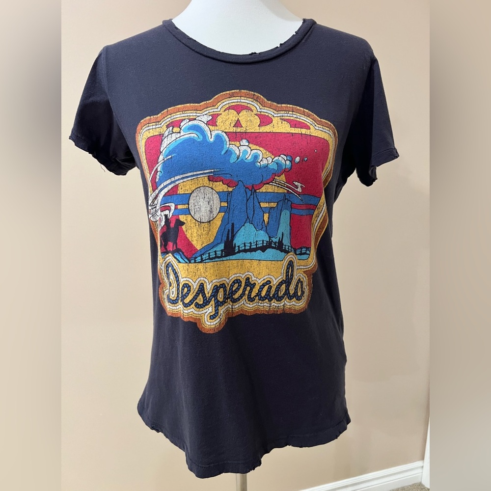 Bandit Brand Desperado Graphic Tee Large Distressed Western Cowboy Vintage (29)